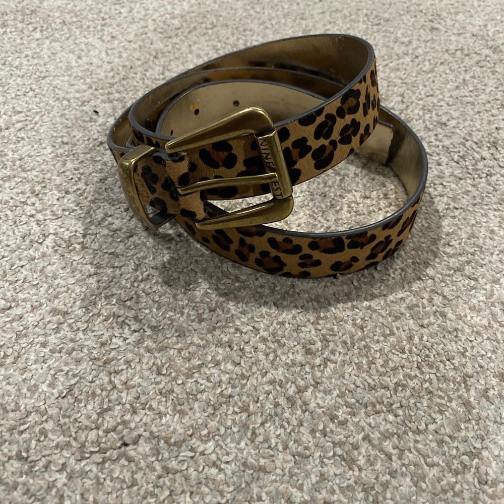 Nine West Leopard Print Belt